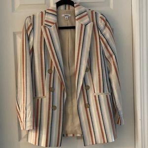 Multi color striped blazer